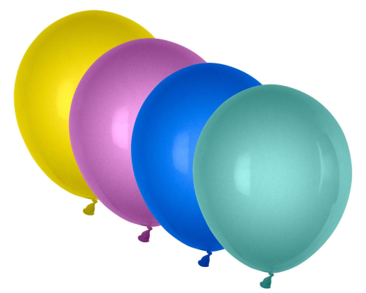 Luftballons metallic bunt gemischt Ø 250 mm, Größe 'M', 100 Stk.