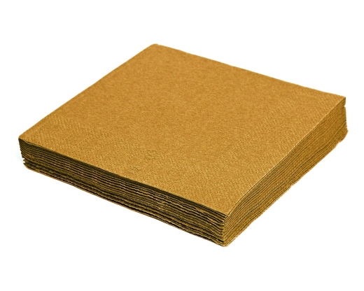 Servietten 33 x 33 cm 1/4 -Falz, 3-lagig gold, 20 Stk.