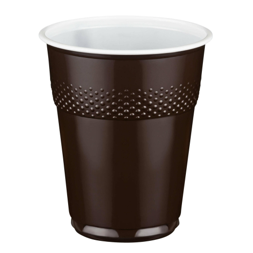 Automatenbecher braun-weiß 150 ml, Ø 70 mm PS, 100 Stk.
