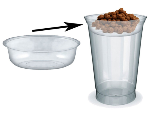 Einsatz für PET-Trinkbecher Smoothiebecher Dessertbecher mit Ø 95 mm, 100 Stk.
