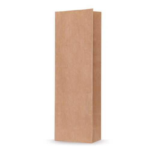 Blockbodenbeutel Natron Kraftpapier braun 70 + 40 x 205mm, 100 Stk.