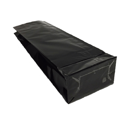 Blockbodenbeutel Schwarz 80 + 50mm x 250mm 3-lagig, 100 Stk.