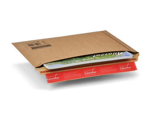 ColomPac Versandtaschen mit Querbefüllung 270 x 185 x -30 mm Wellpappe Selbstklebeverschluss Aufreißfaden braun