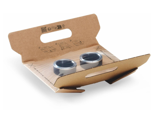ColomPac FixTray 'L' - 220x170x90mm - für perfekten Schutz von empfindlichen Kleinteilen mit SK-Verschluss Aufreißfaden braun