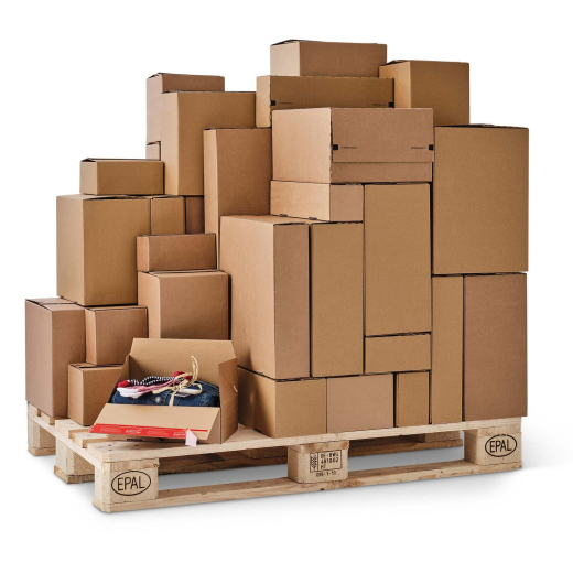 ColomPac Euroboxen S 150 x 100 x 150mm mit Selbstklebeverschluss & Aufreißfaden braun