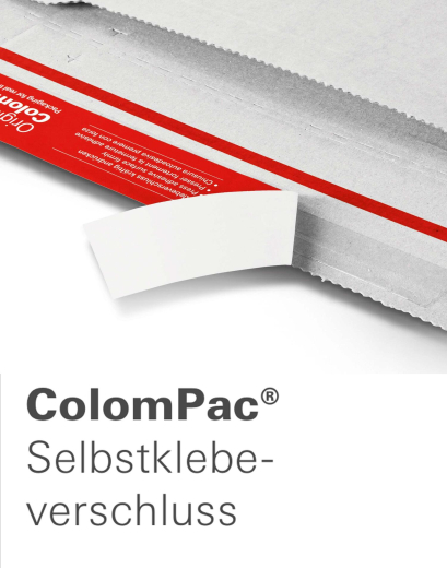 ColomPac Fashionbox 455 x 390 x 200mm mit Selbstklebeverschluss & Aufreißfaden weiß