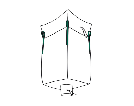Big Bag 90x90x115cm mit Schürze und Auslauf SWL 1.000 kg