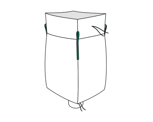 Big Bag 90x90x115cm mit Schürze und Auslauf SWL 1.000 kg