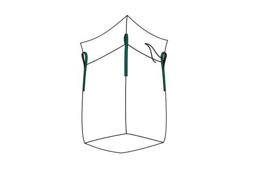 Big Bag 90x90x165cm mit Schürze SWL 1.250 kg