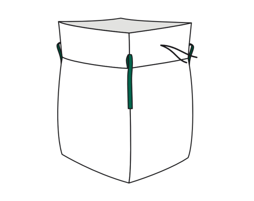 Big Bag 100x100x100cm unbeschichtet SWL 1.000kg mit Schürze