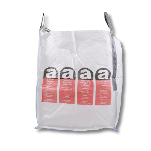 Big Bag 90x90x110cm beschichtet Typ Asbest mit 2 seitigem Asbestaufdruck