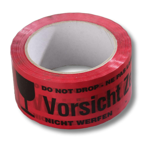 Warnklebeband 'Vorsicht Zerbrechlich' PP Acrylatkleber geräuscharm 50mm x 66m