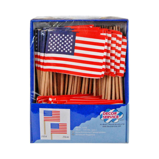 Fahnenpicker 'Amerika', 10cm, 100 Stk.