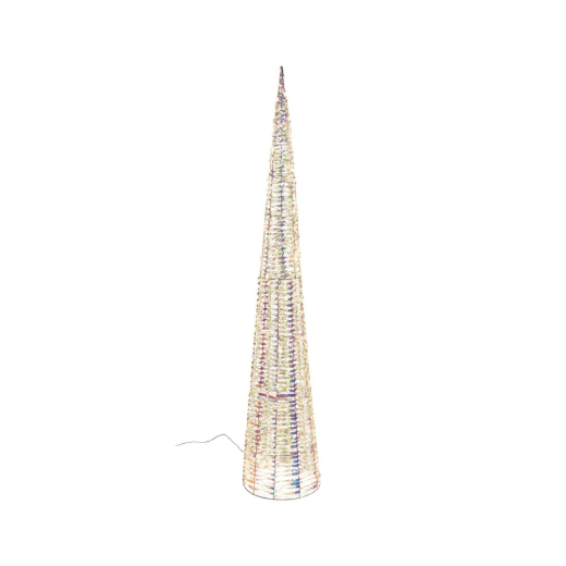Weihnachtsbaum Pyramide aus Metall/PET, mit LED, warmweiß, 180cm, 1 Stk.