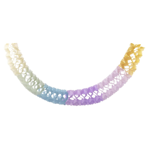 Girlande 'Pastellfarben' aus Papier schwer entflammbar Ø17cm, 10m, 1 Stk.
