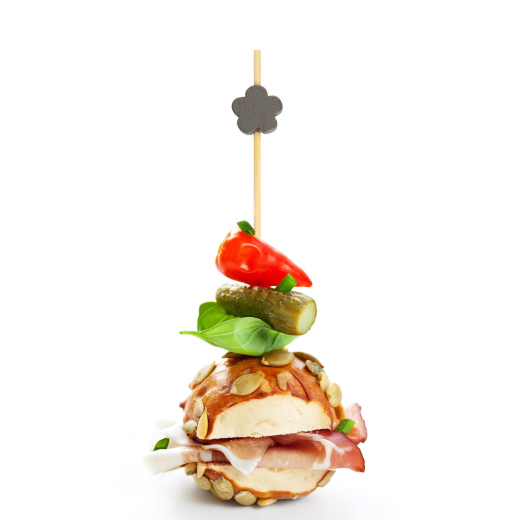 Fingerfood Spieße 'Blume' aus Bambus, 12cm, 200 Stk.