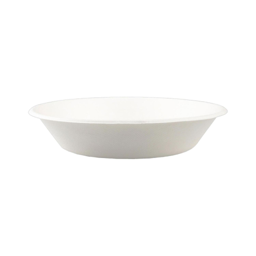 Schalen aus Bagasse, 800ml, naturweiß, rund Ø17cm, 50Stk.