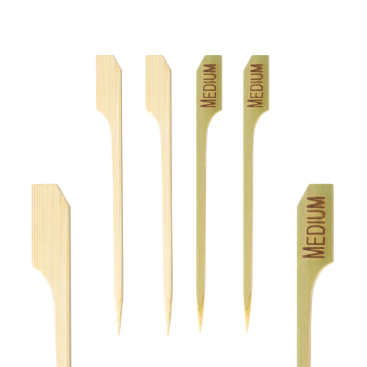Steak Marker 'MEDIUM' aus Bambus, 9cm, 250 Stk.