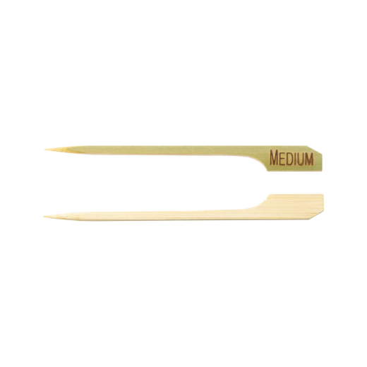 Steak Marker 'MEDIUM' aus Bambus, 9cm, 250 Stk.