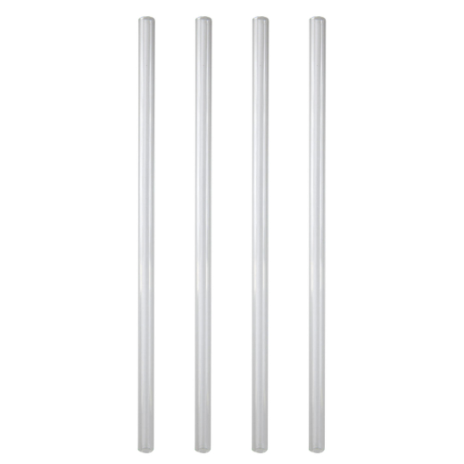 Trinkhalme aus Glas, transparent, Ø9mm, 24cm, 50 Stk.