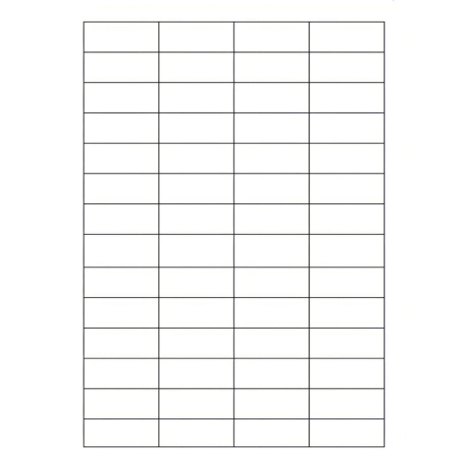 Etiketten Labels selbstklebend weiß 52.5 x 21.2mm auf DIN A4, 5600 Stk.