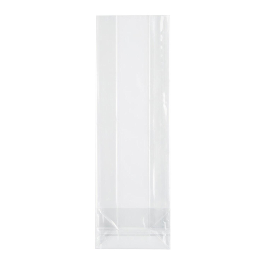Blockbodenbeutel OPP Siegelnaht transparent 70 + 40mm x 220mm 50my, 1000 Stk.