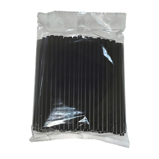 Trinkhalme Strohhalme Kunststoff PP Mehrweg schwarz 150 mm Ø7 mm, 100 Stk.