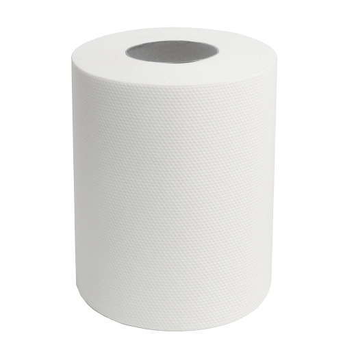 Papierhandtuchrolle 19cm für Innen und Außenabwicklung 2 lagig aus 100% Cellulose, 6 Stk.