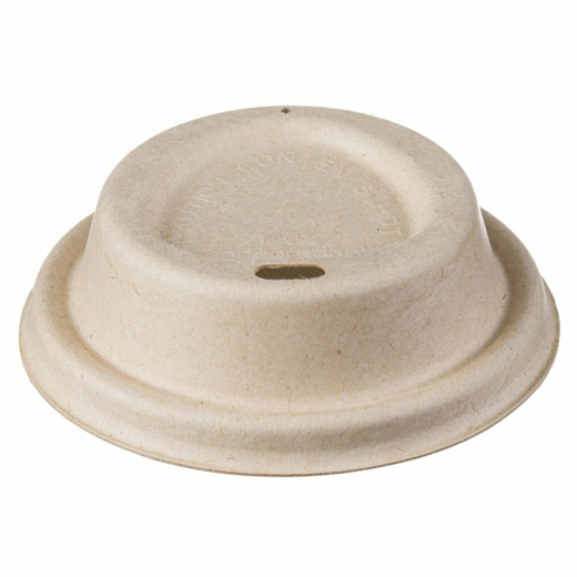 Domdeckel aus Zuckerrohr für Coffee-TO-GO Pappbecher Ø 80mm, 50 Stk.
