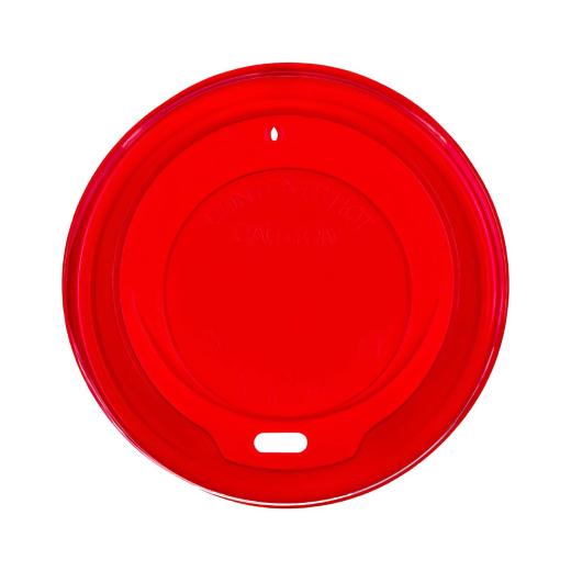 Domdeckel rot für Pappbecher COFFEE TO GO mit 80mm Ø, 100 Stk.