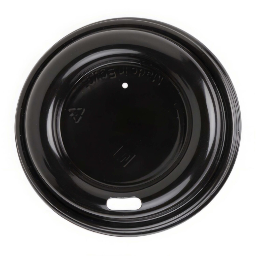 Domdeckel TUBE schwarz für Pappbecher COFFEE TO GO mit 90mm Ø, 50 Stk.