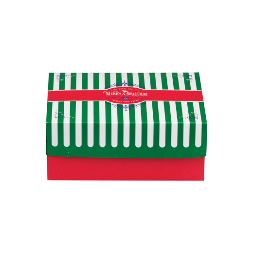 Keksbox Gebäckkarton mit Alubeschichtung 'Weihnachten' 220 x 220 x 80mm, 95 Stk.