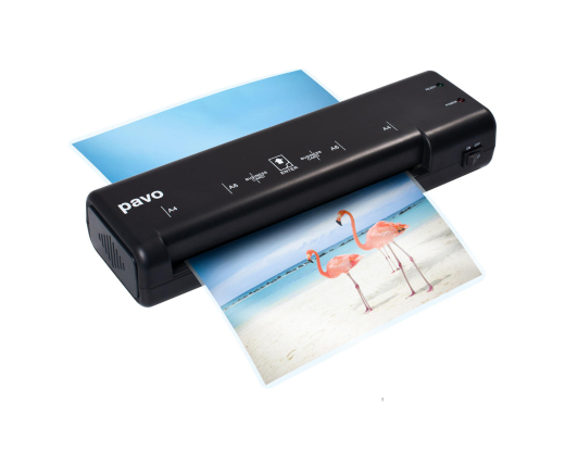 PAVO Laminiergerät A4 Florida in Schwarz für 80-100 mic inklusive 30 Laminierfolien