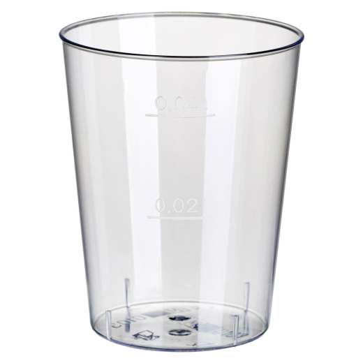 Einweg-Schnapsglas 4cl, PS mit Eichstrich bei 2cl und 4cl, transparent, 40 Stk.