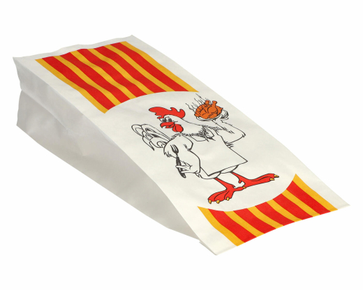 PAPSTAR Grillhähnchen Hähnchenbeutel Papier HDPE-Einlage 24x10,5x5,5cm, 100 stk.