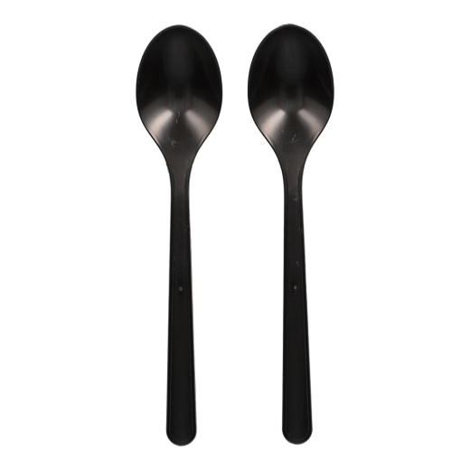 Suppenlöffel Esslöffel Mehrweg 185 mm PP extra stabil schwarz, 50 Stk.