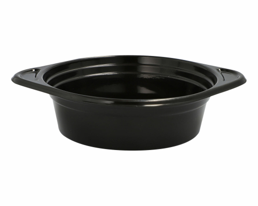 Mehrweg Suppenschalen Suppenterrinen mit Anfasser 500ml Ø15,6cm schwarz, 12 Stk.