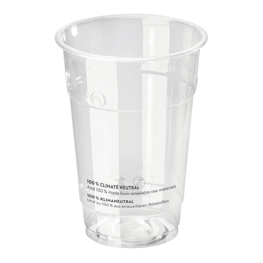 Trinkbecher 200 ml mit Eichstrich Ø 76 mm aus PLA, 50 Stk.