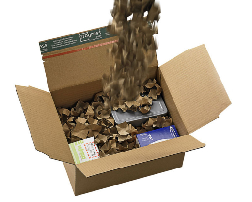 DECOFILL dekorative Papier-Verpackungschips Polsterchips, rot, 400 Liter