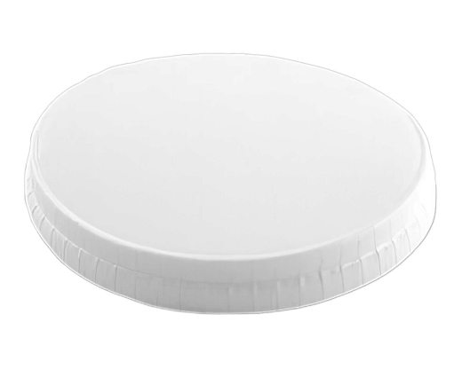 Papierdeckel weiß mit Ø 80 mm für Pappbecher Feinkostbecher Eisbecher, 50 Stk.