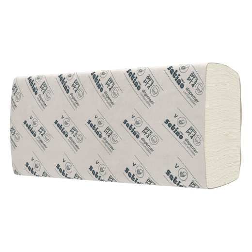 Satino Falthandtücher recycling, System PT3 & PT4, 24x23cm, 2-lagig 20 x 200 Stück = 4000 Stück - V-Falz, weiß
