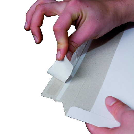 Vollpappe-Versandtasche 309x447mm stabile Vollpappe Selbstklebeverschluss A3 weiß
