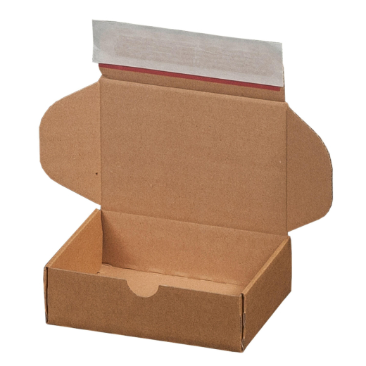 Versandkarton 140x101x43mm MODULBOX 1 mit Selbstklebeverschluss & Aufreißfaden braun