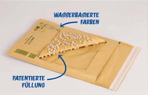 AROFAIR Papierpolstertaschen 370x480+50mm, Ersatz für Luftpolstertaschen