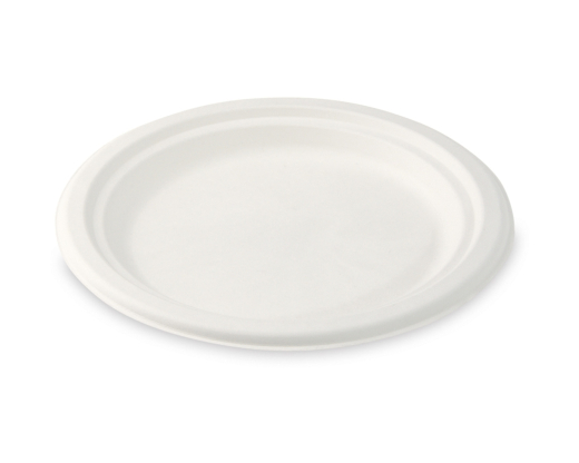 Dessertteller Kuchenteller Salatteller rund aus Zuckerrohr Ø 17.5 cm, 50 Stk.