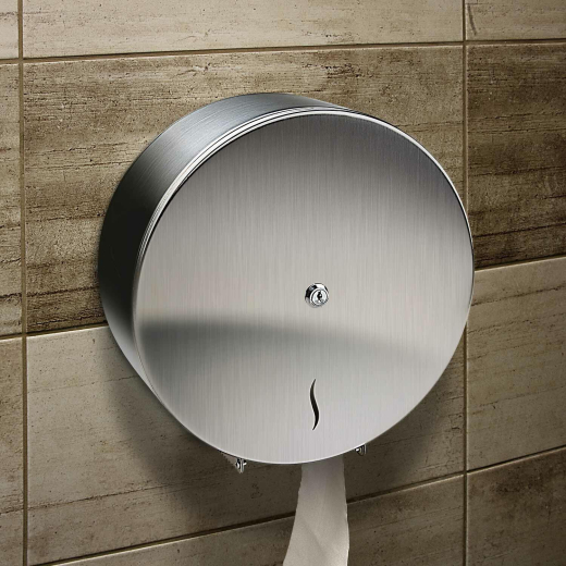 Spender aus Edelstahl für Jumbo-Toilettenpapier Ø 27,5 cm