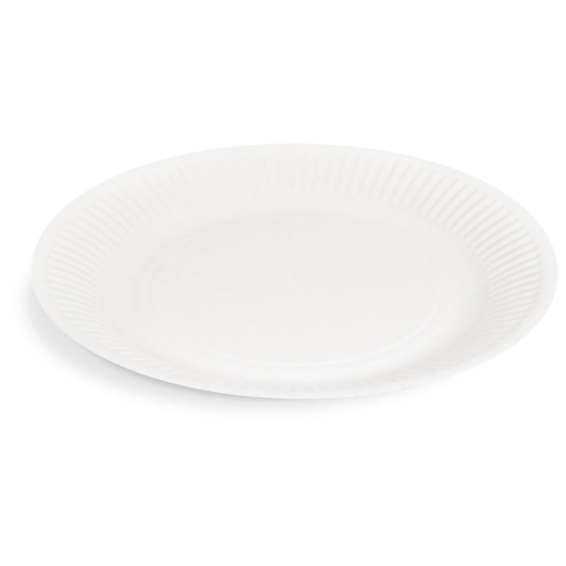 Pappteller rund Ø18cm weiß, 10 Stk.