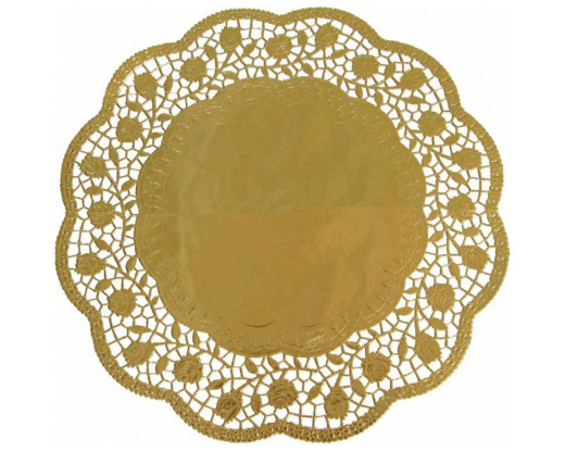 Deko-Tortenspitzen rund gold Ø 36 cm, 4 Stk.