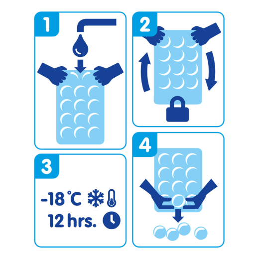 Eiskugelbeutel Eiswürfelbeutel mit Selbstverschluss für je 24 Kugeln, 10 Stk.