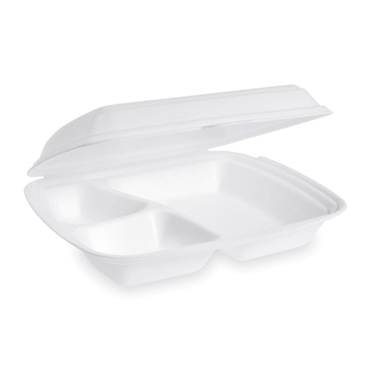 Menüboxen Klappboxen 240x200x69mm geschäumt, 3-geteilt, 250 Stk.